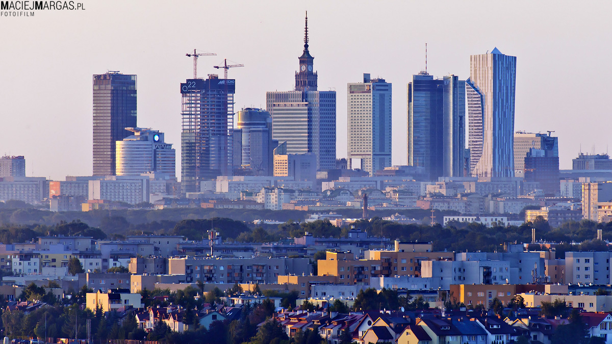 Panorama Warszawy bez PKiN